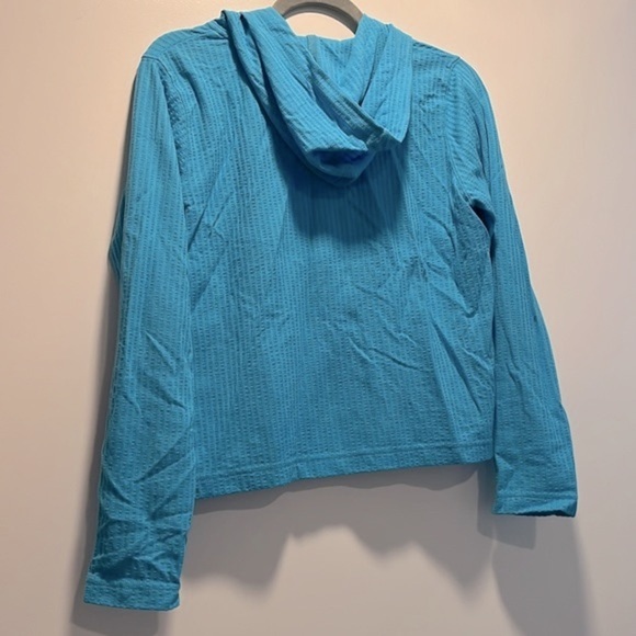 Vintage Shenanigans cropped oversized button down hoodie sz PM - Picture 2 of 6